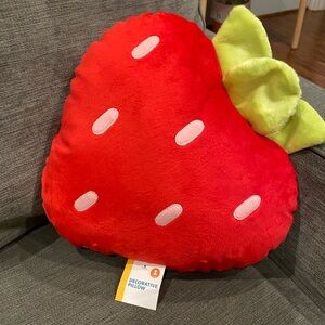 Target Bullseyes Playground Red Strawberry Plush Throw Pillow